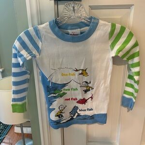 Hanna Andersson Dr. Seuss Pajama Top - Blue, Green, White